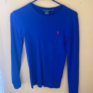 Blue polo long sleeve